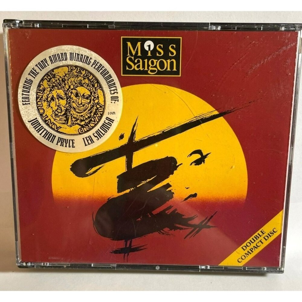 Vintage CD Miss Saigon Original London Cast Record Geffen 2 Paperwork Lea Salong